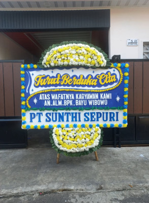 Papan Bunga Duka di Pontianak Timur